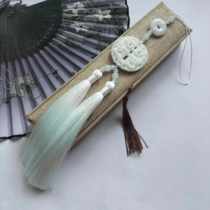 Chinesisches traditionelles Handwerk Hanfu alten Stil Taille Jade Ornament Hanfu Quaste Anhänger Cheong sam Hanfu Kleid Taille Dekor – Detail 18