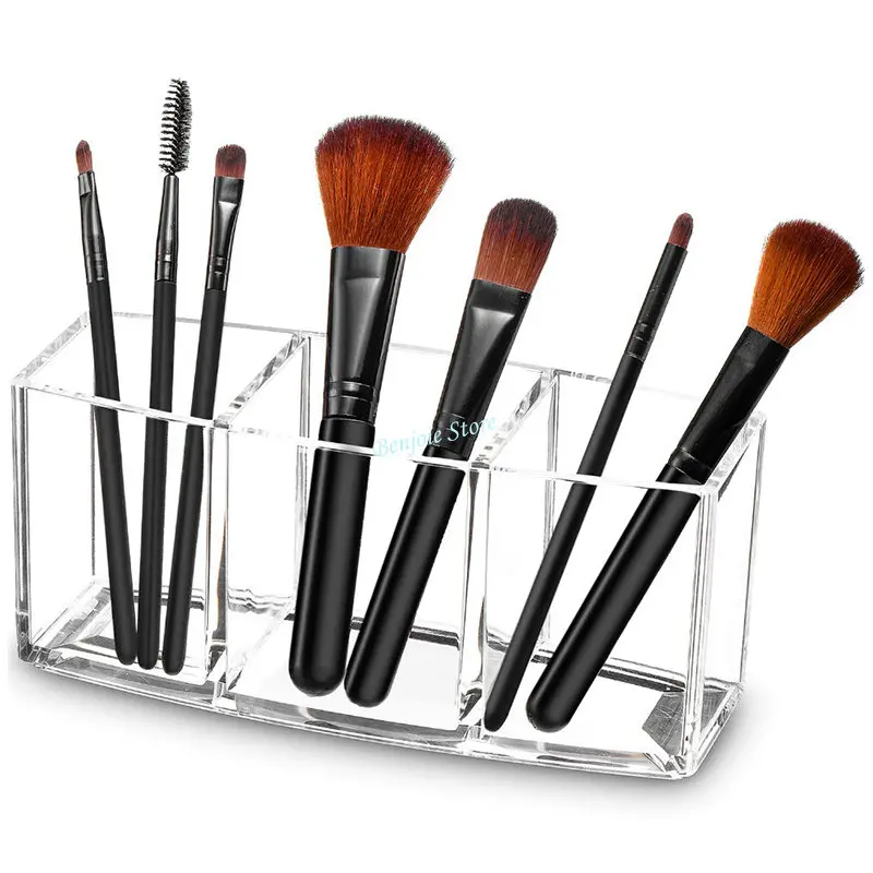

Acrylic Makeup Organizer Boxes Clear Cosmetics Eyebrow Pencil Brush Holder Makeup Organizer Brush Containers Storage Box