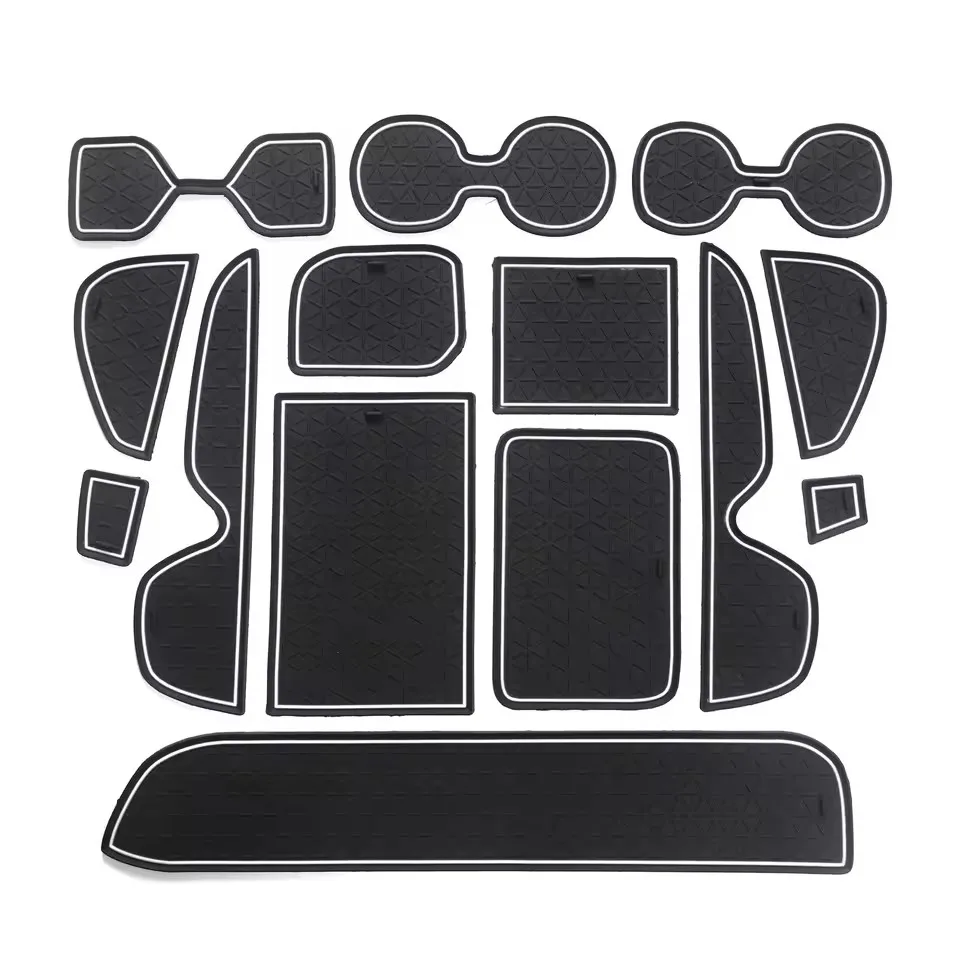 Anti-Slip Gate Slot Cup Mat & Door Groove Pad - Car Interior Accessories