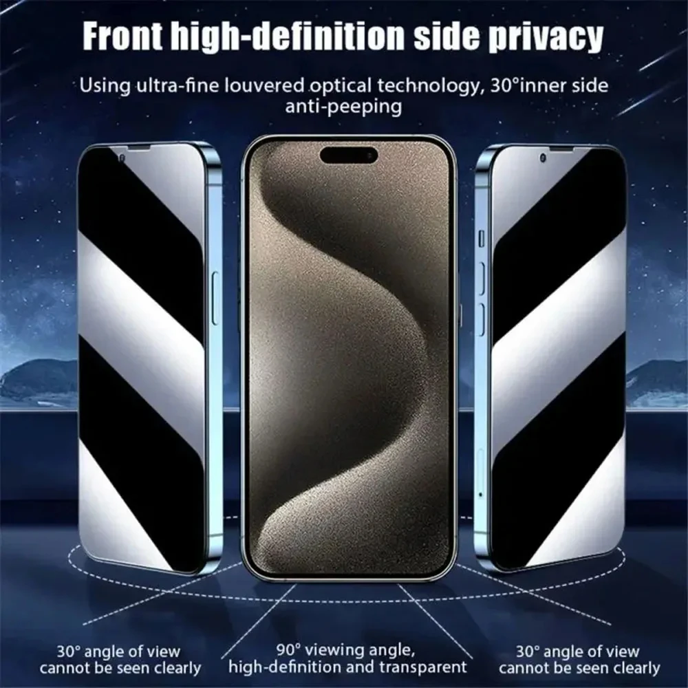 iPhone 11 12 13 14 15 Pro Max 미니 개인 정보 보호 화면 보호기 iPhone XR XS Max SE 14 15 Plus 용 3Pcs 안티 스파이 하이드로 겔 필름