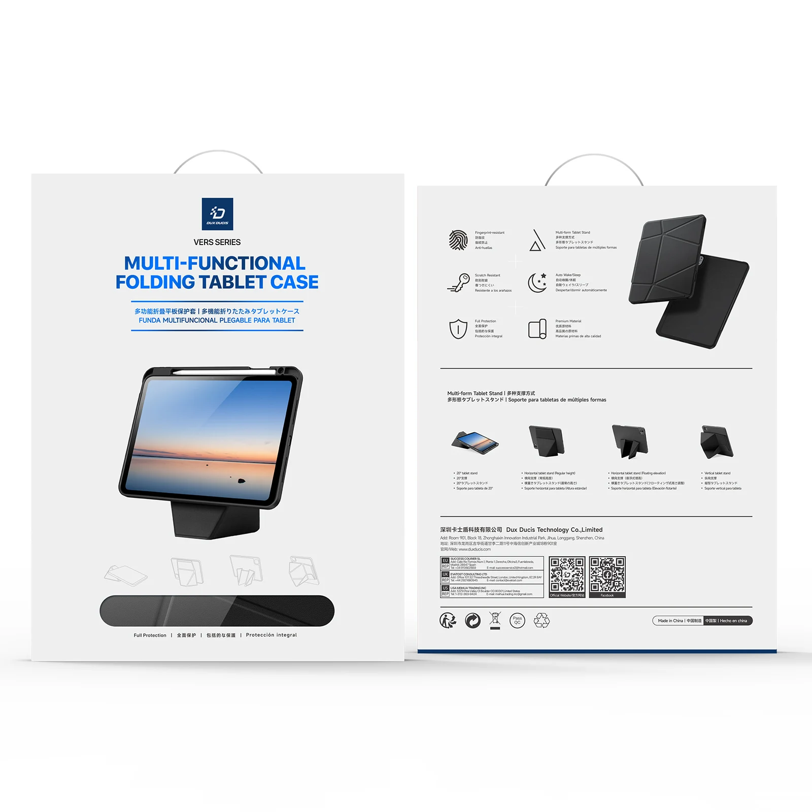 Premium Tablet Case with Pen Holder and Multi-Angle Stand for Enhanced Protection and Convenience