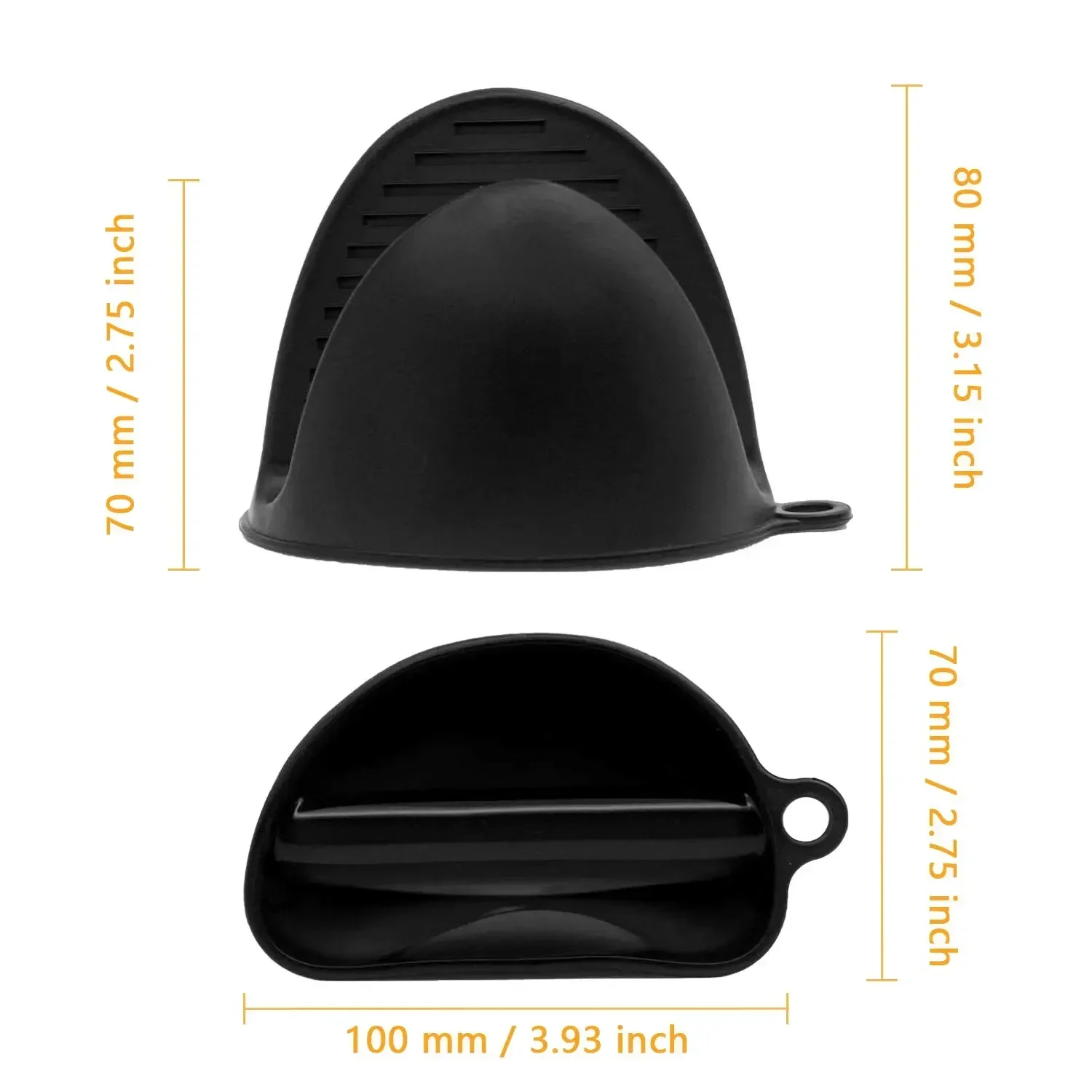 Silicone Oven Mitts 2pcs Heat Resistant Pinch Mitts Anti Scalding Non Slip Gloves Clips Pot Holder Cooking Baking