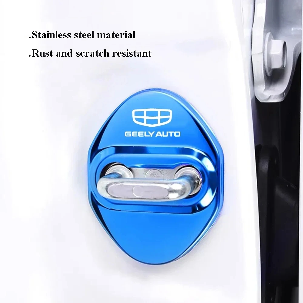 자동차 문짝 잠금 커버 보호 버클 케이스, Geely Coolray Emgrand NL3 EX7 X7 EC7 GX7 GT Coolray Emgrand 자동차 액세서리, 4 개