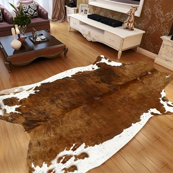 Western Faux Cowhide Accent Rug 1