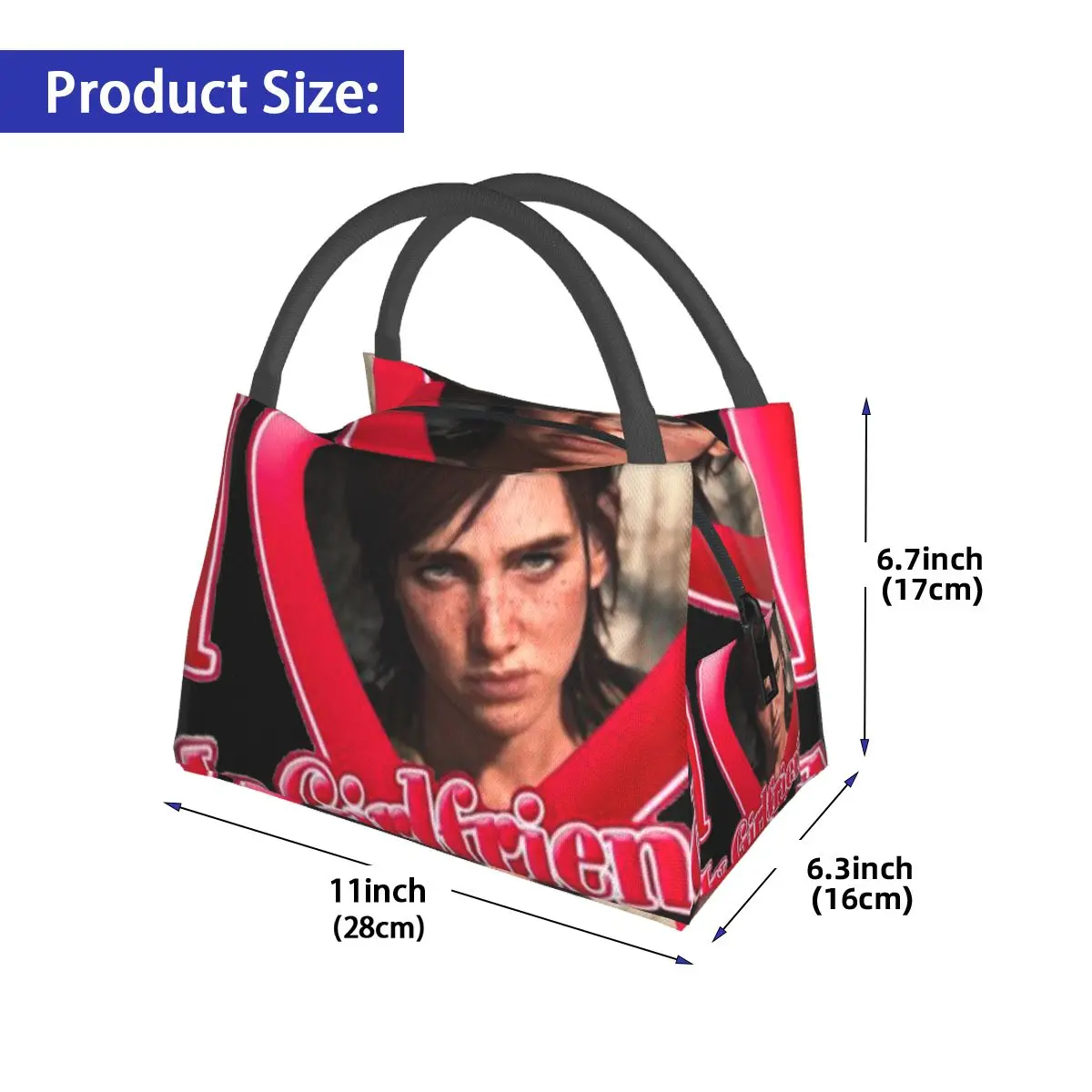 I Love My Girlfriend Ellie Williams Portable insulation bag for Cooler Thermal Food Office Pinic Container