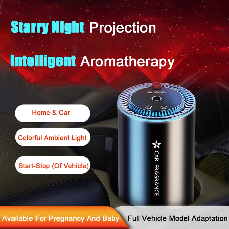 

Car LED Aromatherapy Auto Machine Starry Sky Atmosphere Light Automatic Fragrance Intelligent Spray Car Aromatherapy Accessories