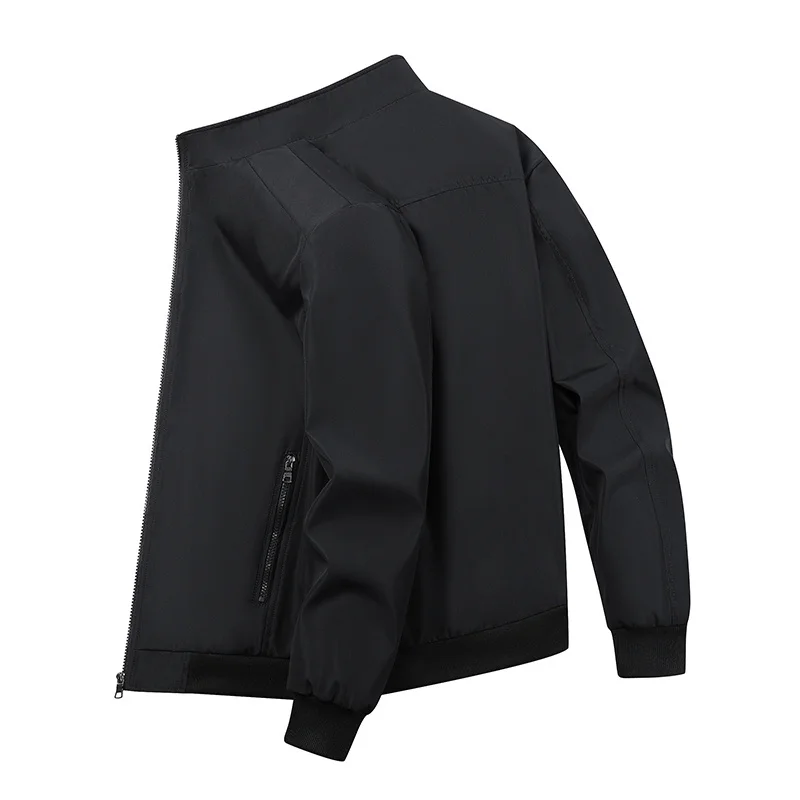 

2023 New Men Spring Autumn Fashion Casual Outdoor Windproof Business Jacket Coats Men Stand Collar Solid Color Keep Warm Jacket