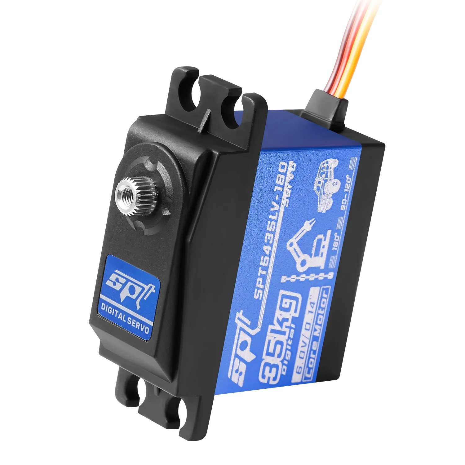 SPT 25 kg 35 kg 180 ° /360 ° Wasserdichtes Metallgetriebe-Digitalservo mit großem Drehmoment 5435LV für RC Car Crawler SCX10 TRX4 Boat Drift Robot – Detail 19