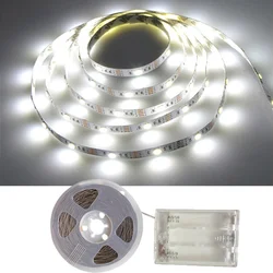 Versatile Battery - Powered LED Light Strip for Effortless Illumination (White Light)