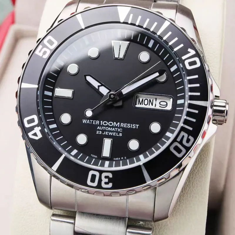 Japanese mechanical movement, stainless steel case watch
