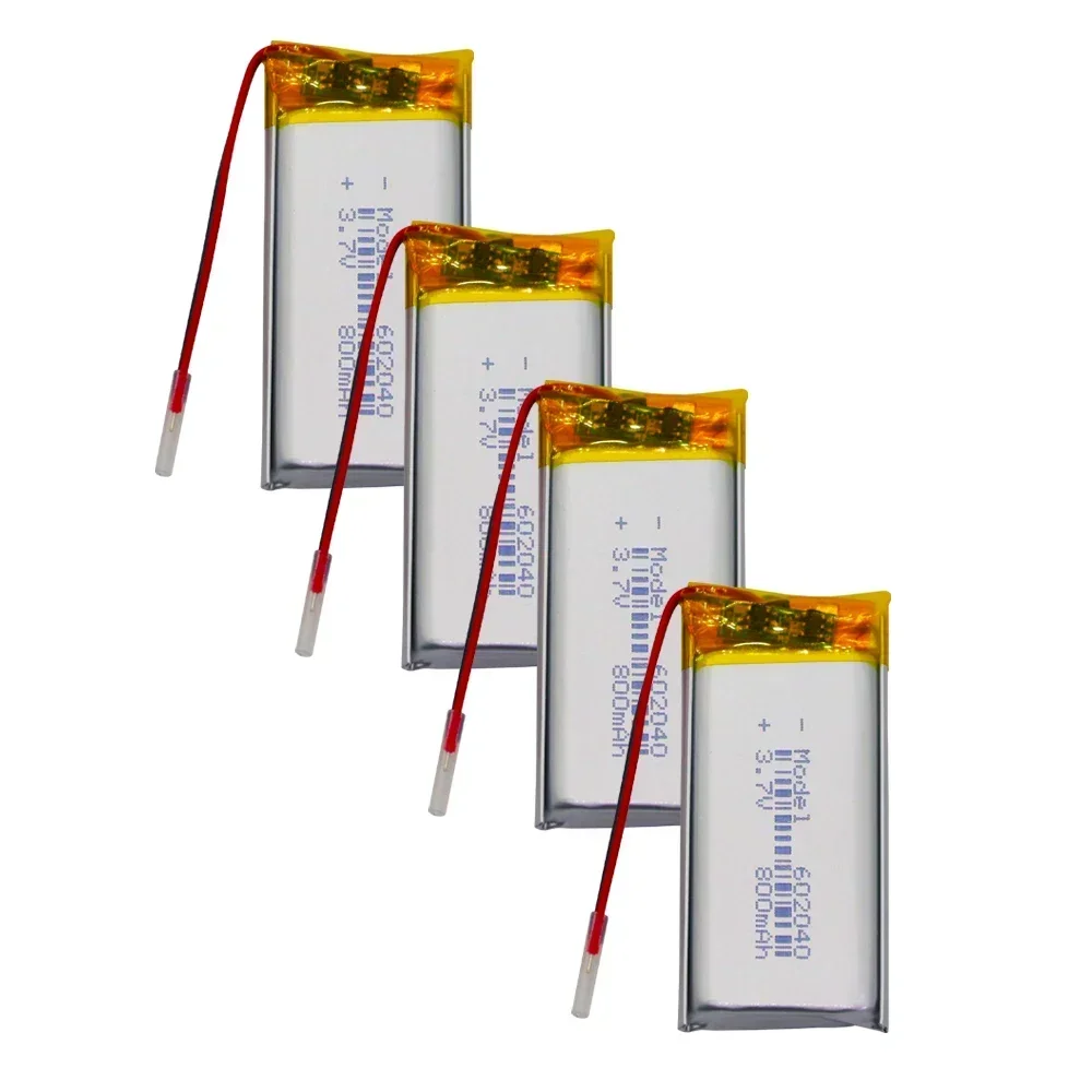 602040 Lithium Li-Po Polymer Rechargeable Battery 3.7V 800mAh Battery Replacement li-ion Lipo cells for Bluetooth speaker rechargeable lithium batteries