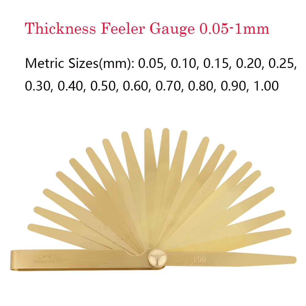 High Precision Measuring Tools Brass Thickness Feeler Gauge Brass
