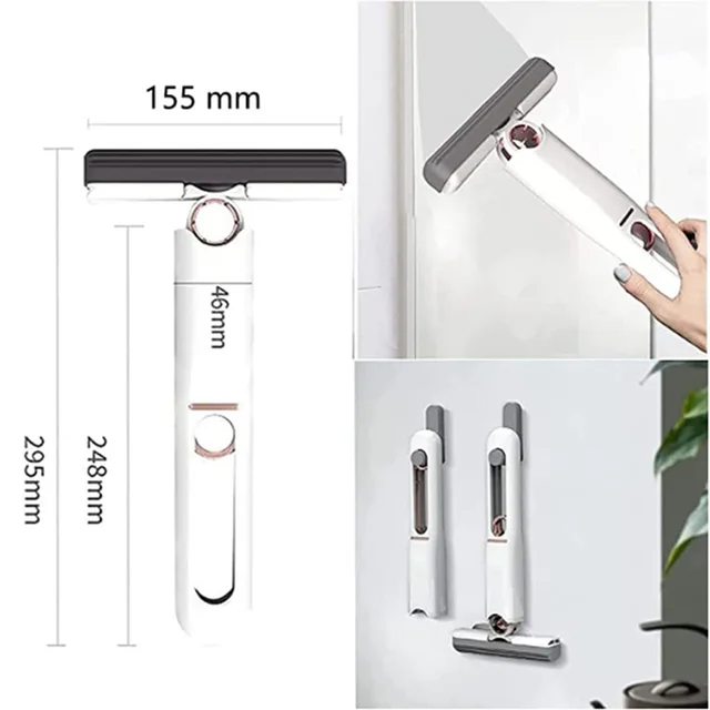 Mini Tisztítás Rongyos Mop Hordozható Önmagát Ablak Üveg Képernyő Íróasztal Törlő Tisztító Autó Ablaktörlő Kültéri Otthoni Szerszám - Image 6