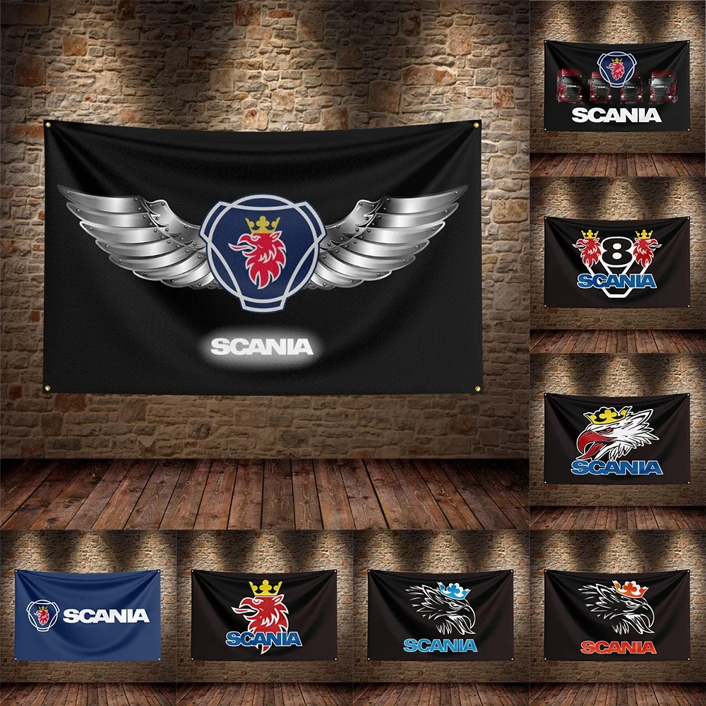 

3X5Ft Scanias Flag Polyester Printed Car Banner For Decor