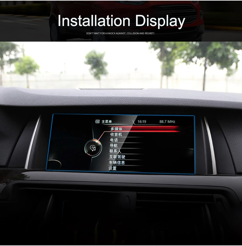 Gehärtetes Glas Displayschutzfolie für BMW 5er F07 F10 F11 F18 2010–2016 Auto GPS-Navigation LCD Touch Display Zubehör – Detail 3