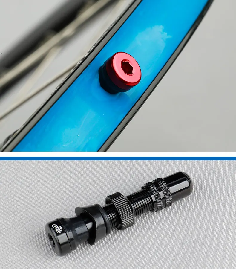 Deemount 2 Stück Schrader A/V-Ventile 40/60 mm CNC-gefräst eloxiert für MTB-Rennrad-Schlauchlose Felgen – Detail 9