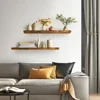 Floating Shelves for Wall, 36" Wall Mounted Rustic Wood Shelves for Bathroom, Bedroom, Living Room(Rustic Brown,Set of 2) 2