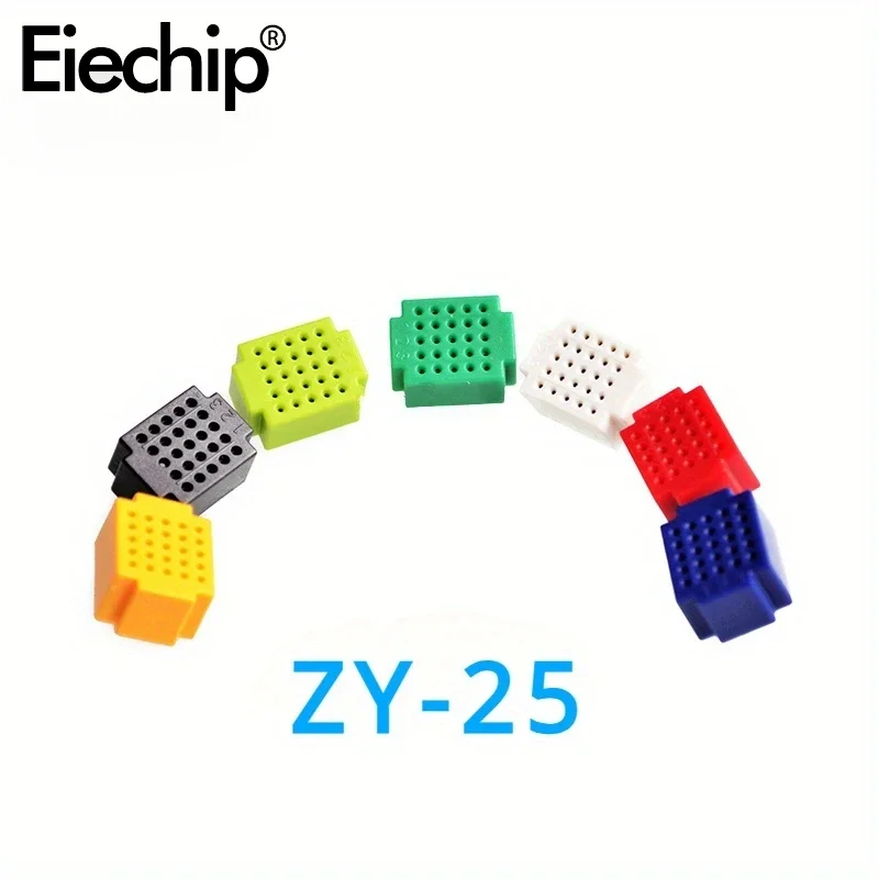 A Set of Solderless ZY-25 Mini Breakboard PCB Circuit Board Test Board Red/white/blue/black/green/yellow DIY Electronic Kit
