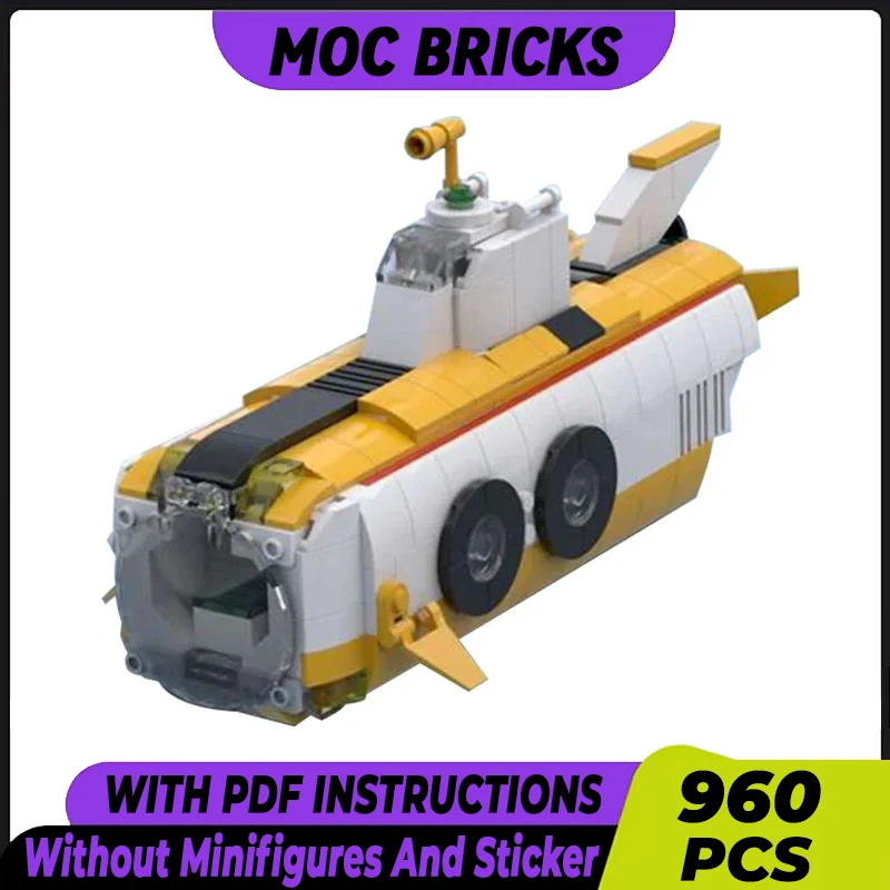 

Military Ship Model Moc Building Bricks Underwater Travel Submarine Technology Blocks Gifts Christmas Toys DIY Sets Assembly