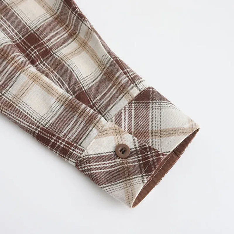 Men's Button Down Regular Fit Long Sleeve Plaid Casual Shirts Spring Autumn Single Pocket Simple Comfortable Dress Shirts