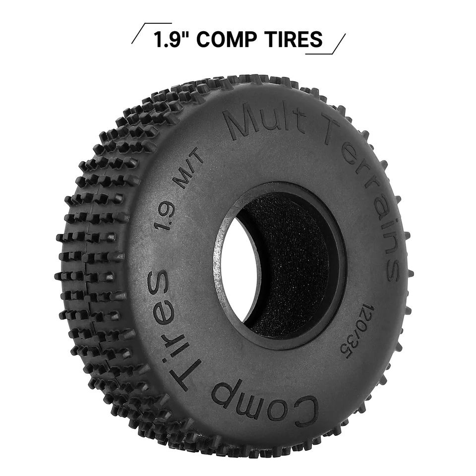#66194 E-ZILLA 10 タイヤ 4本セット Plastic Bomb 14×4.5J 4/100 +43 マットブラック/ブラック