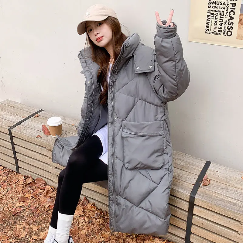 Thicken Feather Coats Women's Jacket Korean Women's Down Jacket Loose Long Down Coats Winter Women's Cold Coat Puffer Jacket