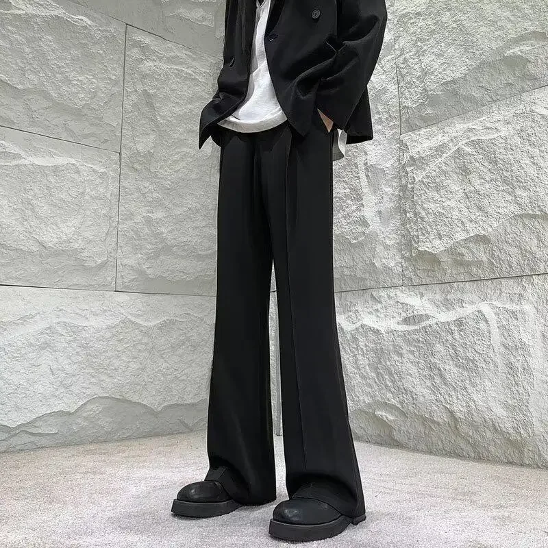 Men Pants Stretch Pants Business Pants Suit Pants Premium Design Draped Micro Flare Casual Trousers