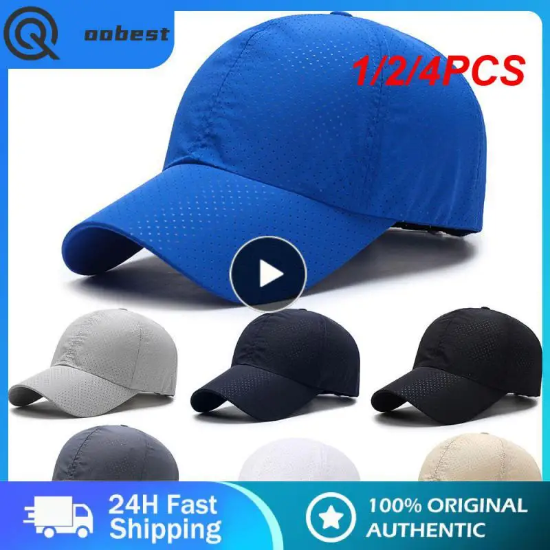 

1/2/4PCS Mesh Quick Summer Men Women Snapback Running Sun Hat Breathable Bone Trucker Sunshade Sport Hats in Stock