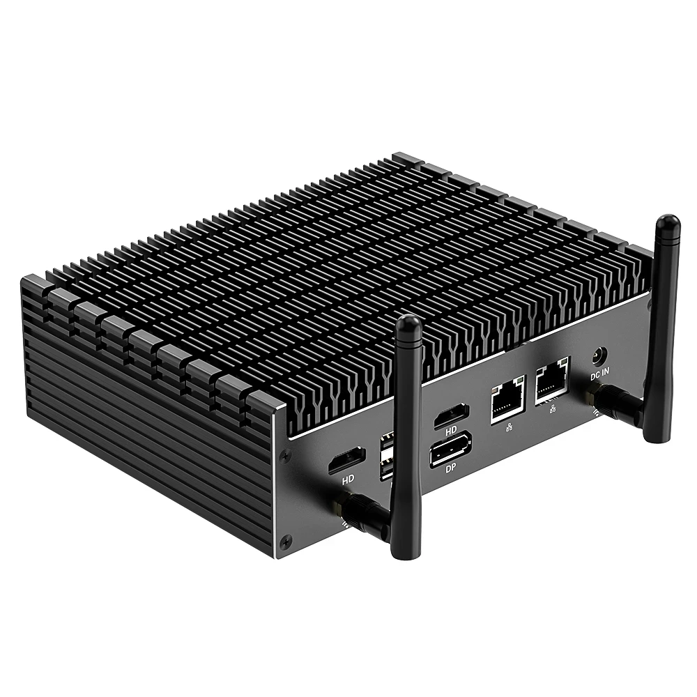 13th Gen i7 1355U i5 1335U Fanless Intel Gamer Mini PC 2*2.5G LAN PCIE4.0 DDR4 Tunderbolt 4 eGPU Desktop PC Mini Computer WiFi6 4