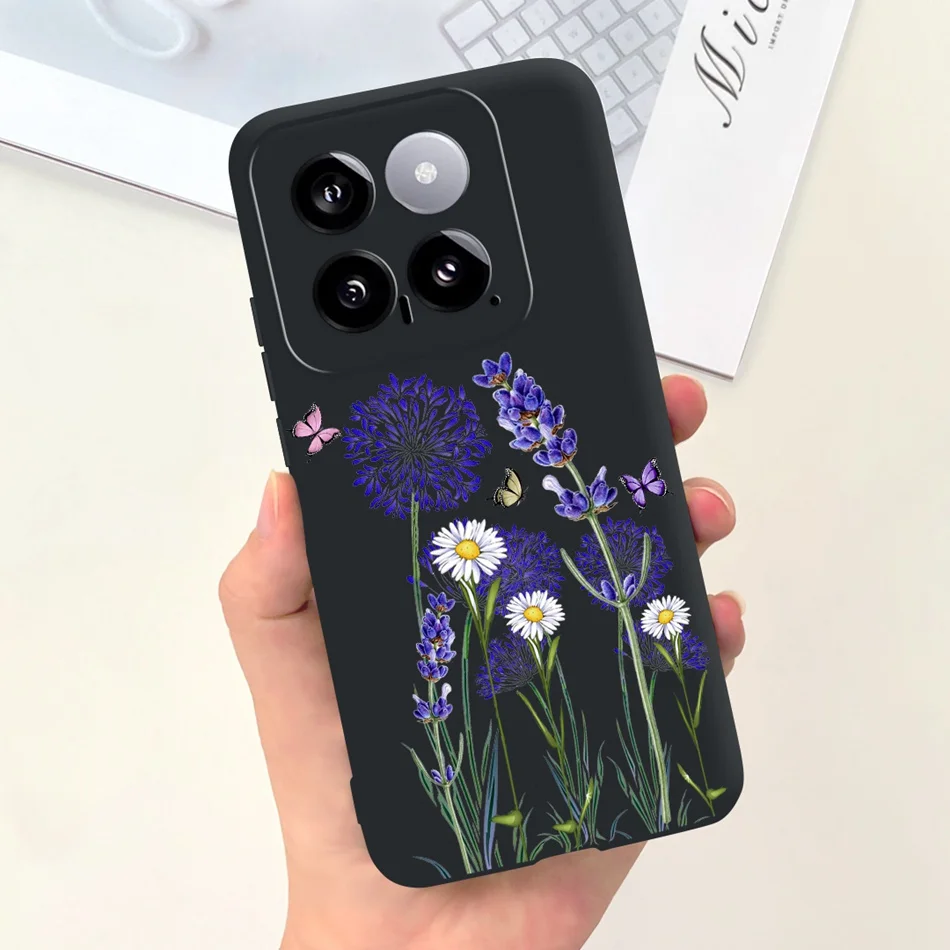Sunflower Pattern Candy Color Soft Silicone Back Cover