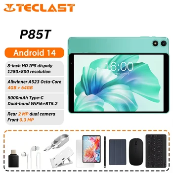 Teclast P85T Tablet PC Allwinner A523 8-Core/8inch 1280*800 HD IPS/4GB RAM/64GB ROM/5000mAh Type-C/Android 14/WiFi6+BT5.2