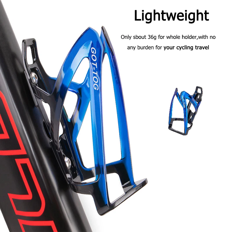 Bicycle Water Bottle Holder Cycling Bottle Cages Mountain Road Bike Flask Holder Rack Colorful Gradient MTB Bike Accessories,bicycle water bottle cage,bicycle bottle holder,water bottle holder
