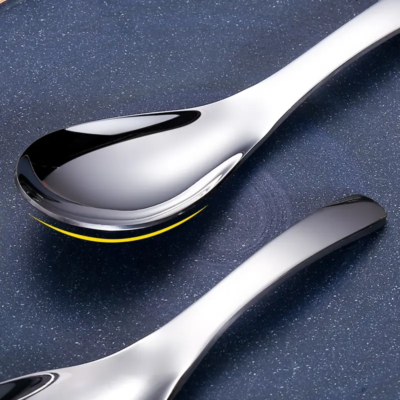 5pcs 304 Stainless Steel Spoons Dinner Spoon Spoons Thickened Coffee Spoon Dessert Kitchen Tableware Set stainless steel spoon cutlery set