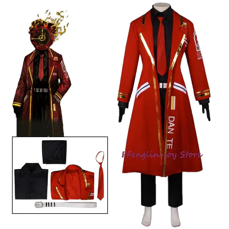 

Game Limbus Company Cosplay Costumes FAUST Anime Uniform Clothing Long Red Jacket Halloween Carnival Costumes Men Women