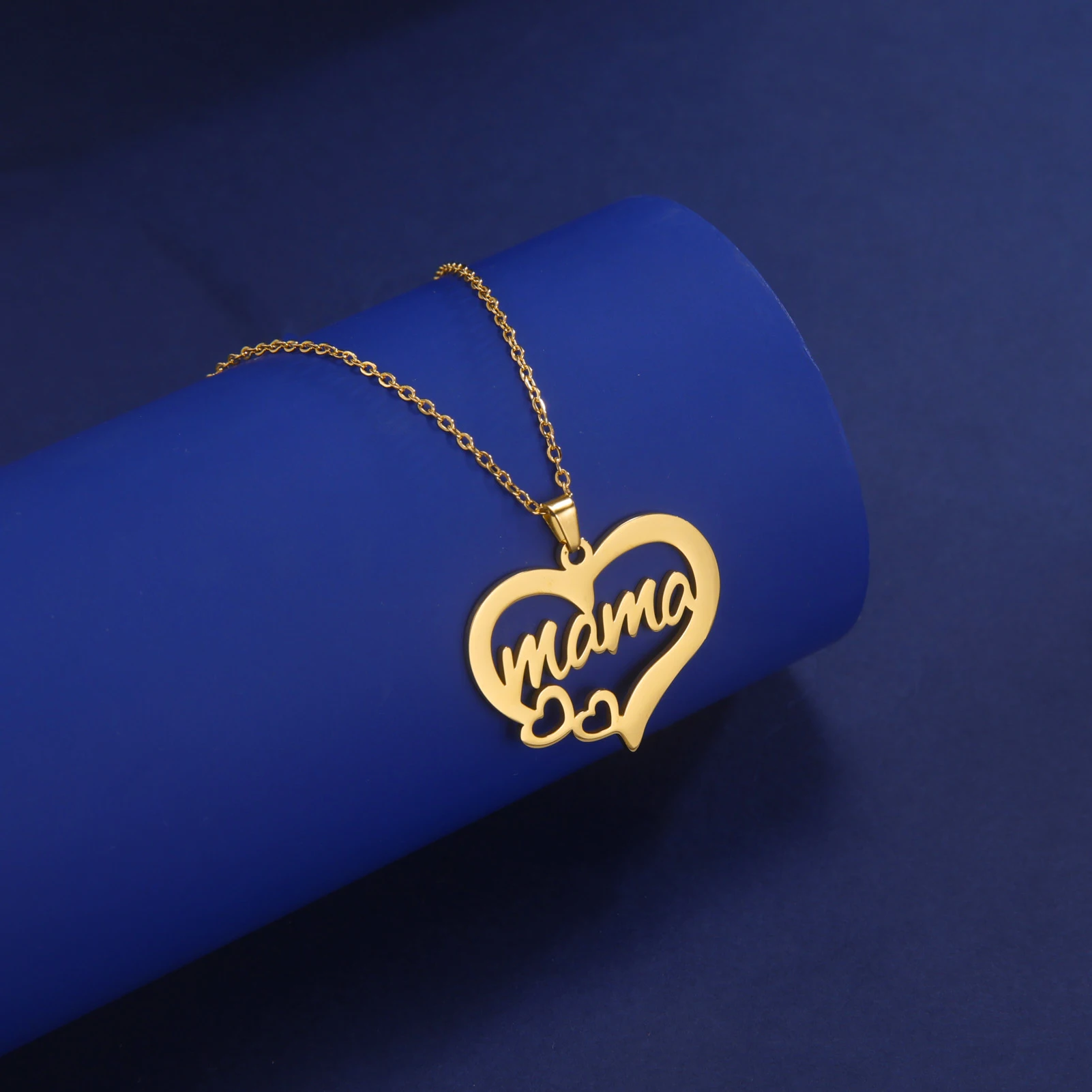 Kkjoy Mutter der Tag Mama Brief Anhänger Edelstahl Halskette für Frauen Geschenke liebe Anhänger Hals Kette Exquisite Schmuck Geschenk