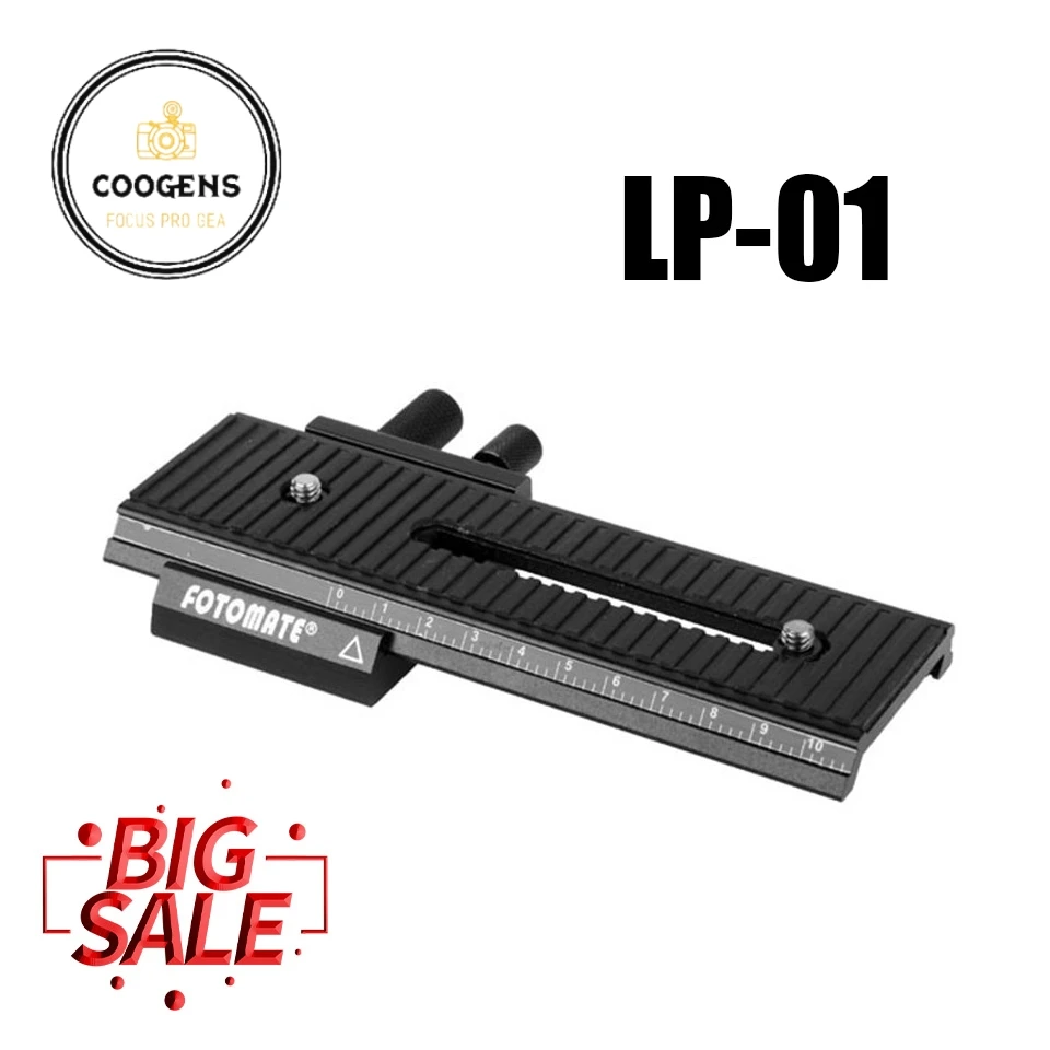 

Metal LP-01 2-Way Macro Focus Focusing Rail Slider for Canon Nikon Sony Pentax Olympus Camera DSLR Metal LP-01 Accessories