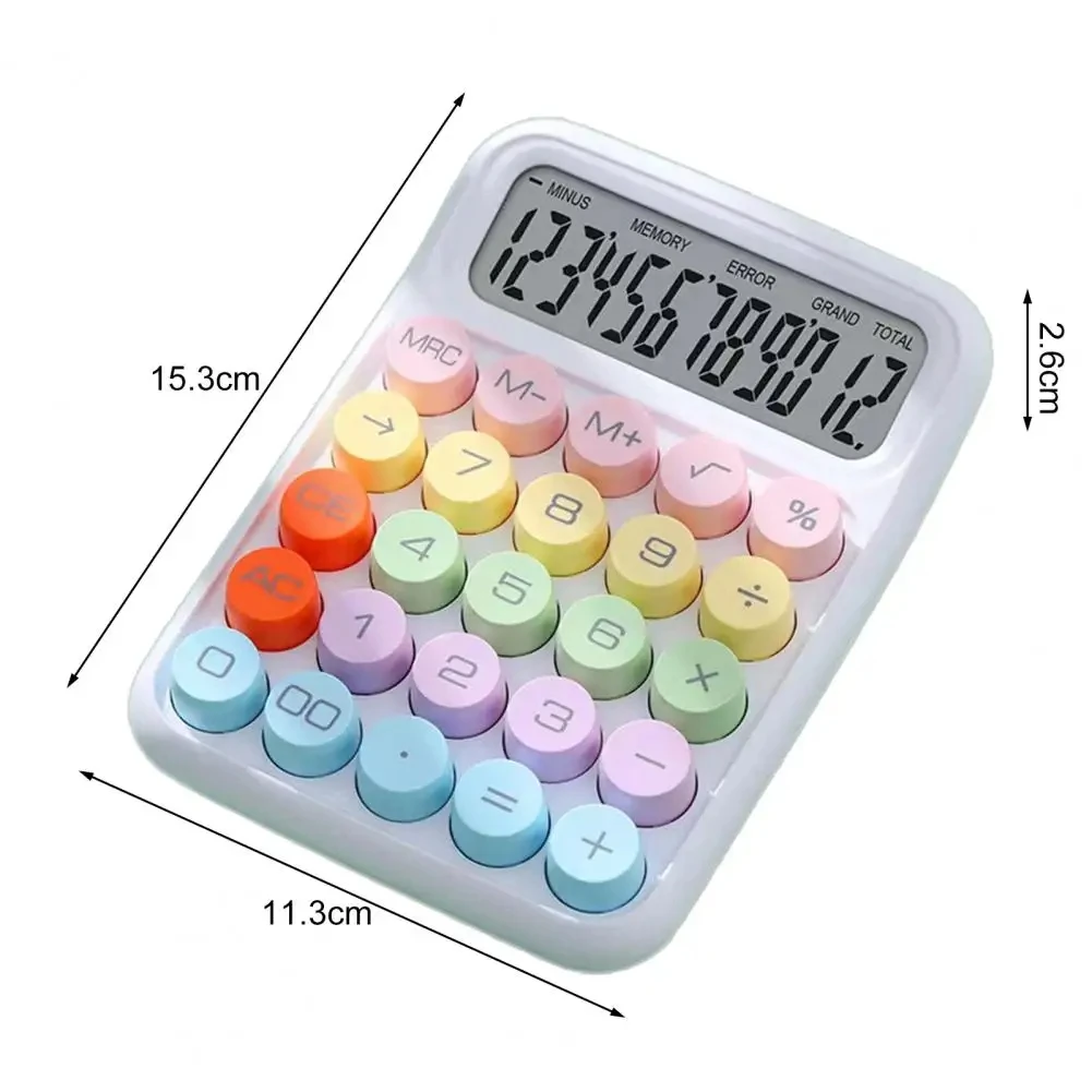 Mechanical Keyboard Calculator Portable Calculator Screen Easy To Use For Office School Home Vintage Desktop Stationery images - 6