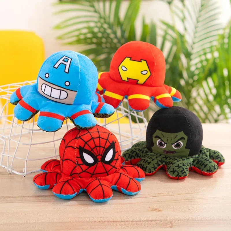 The Avengers Series Creative Plush Toys Flipped Octopus Convertible Style  Doll Marvel TV Movie Spider-Man Kid Gifts Pillow фигурка marvel legends series the eternals sersi e9529