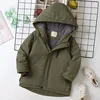 OLEKID Autumn Winter Children Jacket For Boys Hooded Plus Velvet Thicken Warm Teenage Boy Outerwear Coat 4-14 Year Kids Parka 4