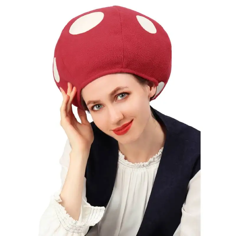 Cosplay Hat Cosplay Prop Accessories Multicolor Mushroom Toad Hat Spotted Cap Game Cosplay Costume Adults Halloween Costume Accessories