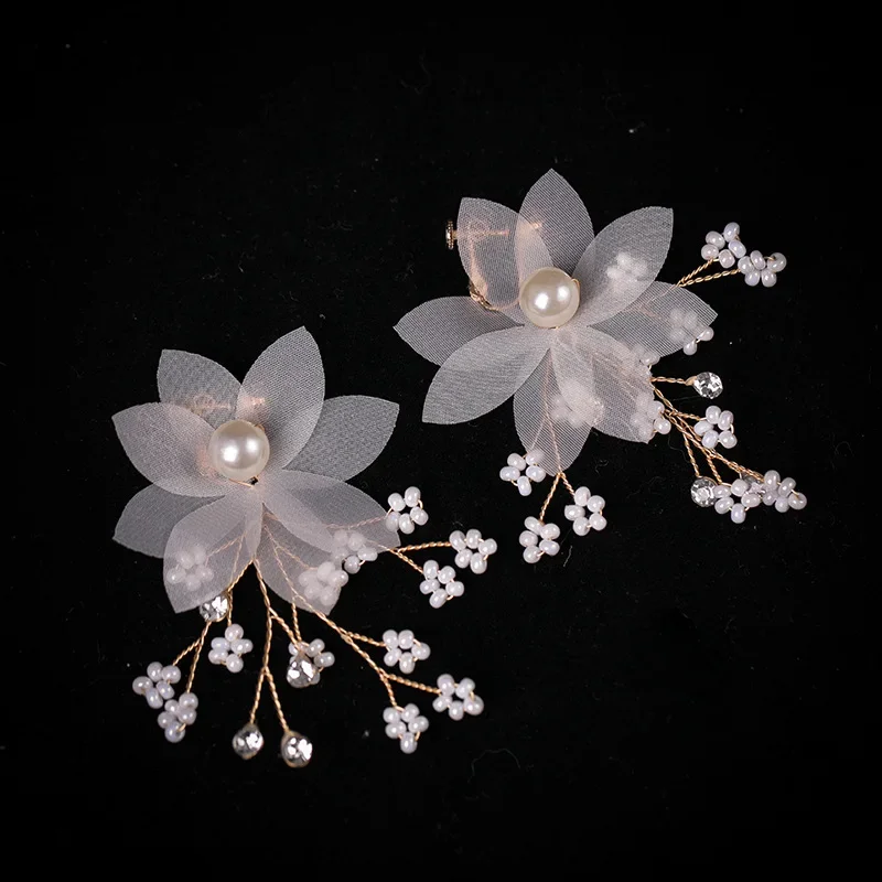 Flower Pearl Headband Hairband Tiara For women Queen Pageant Party Bridal Wedding Hair Accessories Jewelry Band Gift