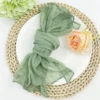 6PCS Sage Gauze Cheesecloth Napkin Table Placemats Setting Dining Wedding Party Banquets Christmas Banquets Arches Cake Decor 1