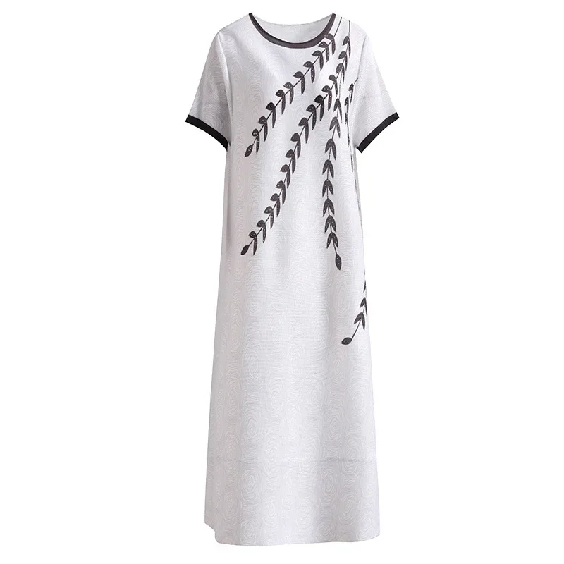 

New style short sleeved maternity summer dress white