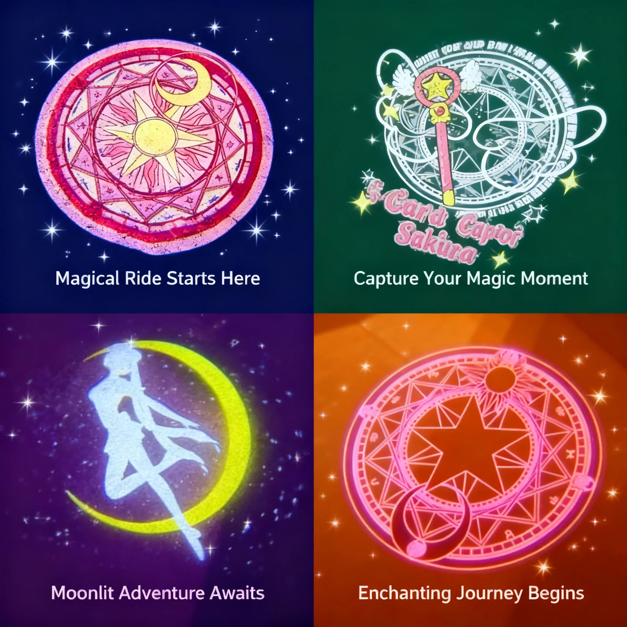 Anime Sailor Moon Car Welcome Light Projector Lamp Motorcycle Atmosphere Cute Gift Accessory Floor Decoration 1