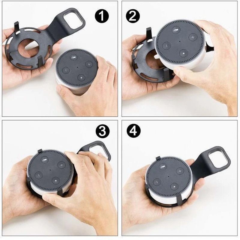 Y3Nd Wall Mount Hanger Holder Cradle+Cable For Amazon Echo Dot 2Nd