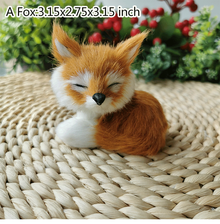 子供のためのリアルなキツネのぬいぐるみ,人形,動物の置物,かわいい