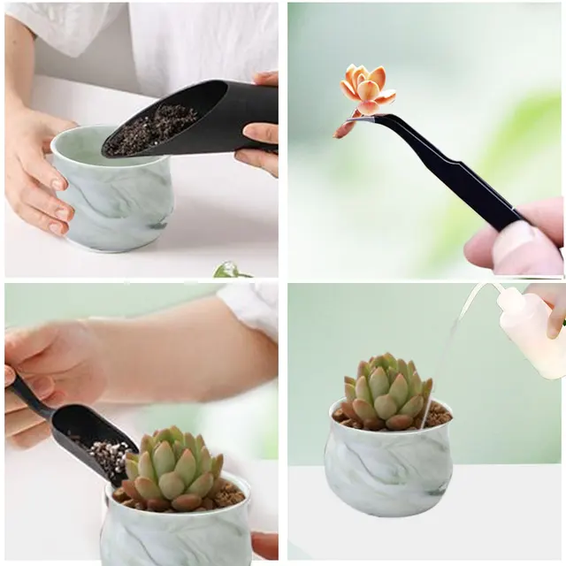 Mini Kertnövény Szerszámok Vízálló Pvc Szőnyeg Ültetőkészlet Kültéri Beltéri Bonsai Virághoz Zamatos Átültetési Ápolókészlet - Image 4