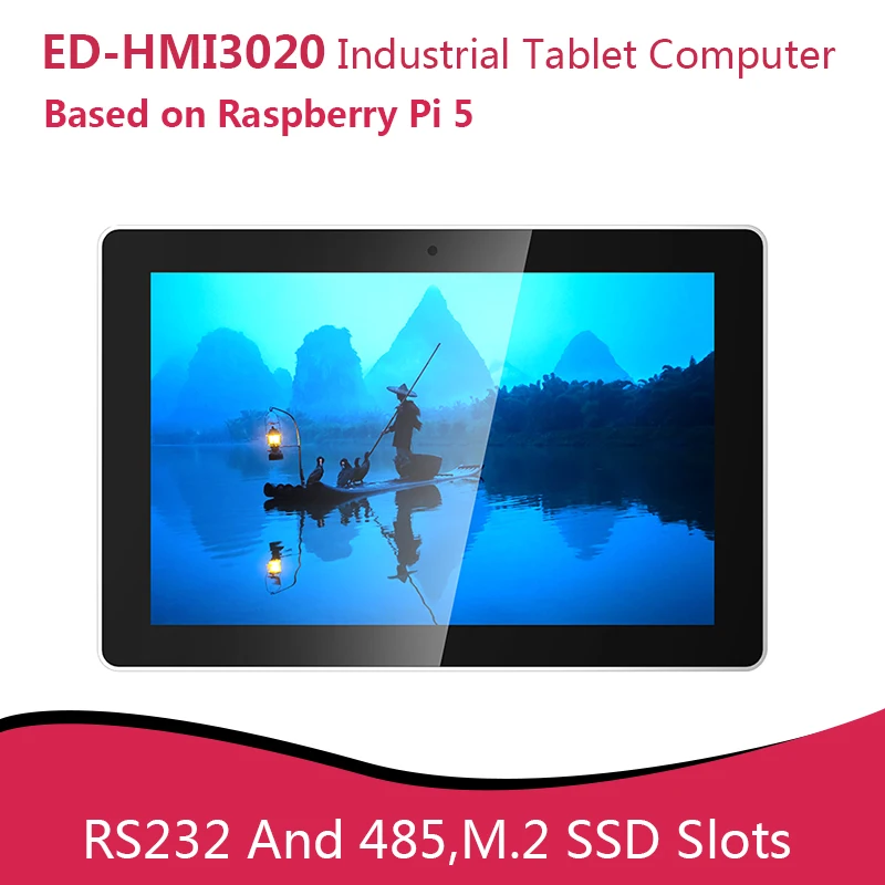 

ED-HMI3020 Industrial Tablet Computer Based on Raspberry Pi 5 With RS232 And 485, M.2 SSD Slots