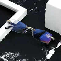 Lunettes de lecture Anti-rayons bleus pour hommes et femmes, coupe sans bords, presbytie, pour dames, lunettes à lumière bleue, nouvelle collection 5