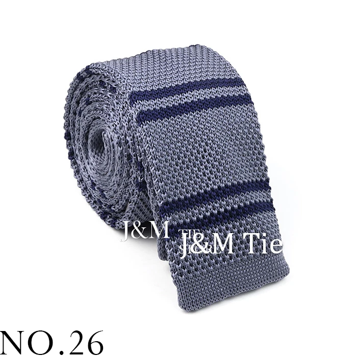 Neue Strickkrawatten für Männer, lässige dünne Krawatte für Party, Jungen und Mädchen, gestrickt, gestreift, Hochzeitskrawatte für den Bräutigam, Halsbekleidung – Detail 29